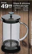 Glass & Silicone Coffee Plunger-350ml Each 