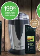 Russell Hobbs Satinless Steel Coffee Grinder-Each + Free Coffee Beans