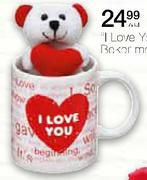 " I Love You" Beker Met Boortjie