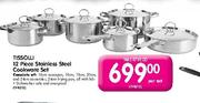 Tissolli 12 Piece Stainless Steel Cookware Set