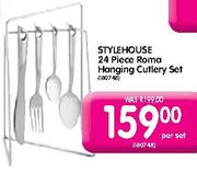 Stylehouse 24 Piece Roma Hanging Cutlery Set-per set