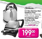 Sunbeam Stainless Steel Cordless Kettle-4 Ltr (SSCK-400)