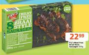 Fry's Meat Free Braai Style Sausages-500gm