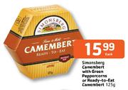 Simonsberg Camembert with Green Peppercorns or Ready-to-Eat Camembert-125gm Each