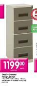 Steel 4 Drawer Filing Cabinet