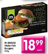 M Brand Hake Fish Burgers-320gm