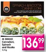 M Brand Cannelloni Spinach & Ricotta-2.5kg