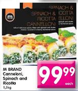 M Brand Cannelloni Spinach & Ricotta-1.5kg