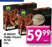 M Brand Platter Prawns 41/50-800gm