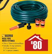 Garden Master Hose Pipe With Fittings-20mx12mm
