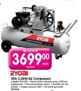 Ryobi 2.2kw Air Compressor-100ltr