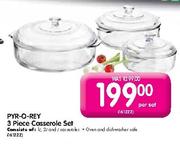 Pyr-O-Rey Casserole Set-3 Piece