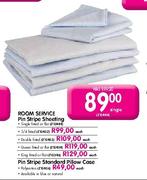 Room Service Pin Stripe Standard Pillowcase Polycotton-Each