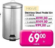 Home Stainless Steel Pedal Bin-5Ltr Each