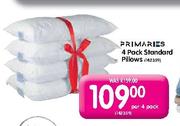 Primaries 4 Pack Standard Pillows-Per 4 Pack