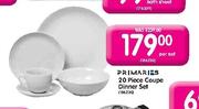Primaries 20 Piece Coupe Dinner Set-Per Set 