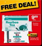 Rooibos Teabags-80's + Free Teabags 26's