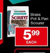 Housebrand Brass Pot & Pan Scourer-Each