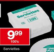 Housebrand Serviettes-100's Pack