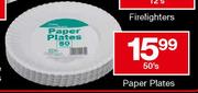 Housebrand Paper Plates-50's Per pack