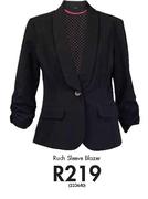 Ruch Sleeve Blazer-233640 