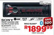 Sony Front Loading USB/CD/MP3 Player With Bluetooth (BT4000)