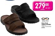 Brunx Mens Mule Leather Sandals (Size 6-11) - Per Pair