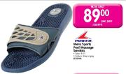 Power Mens Sports Pool Massage Sandals (Size 6-11) - Per Pair