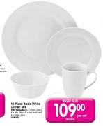 Basic White Dinner Set - 16 Piece Per Set