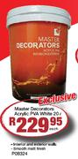 Master Decorators Acrylic PVA White (P08324)-20Ltr
