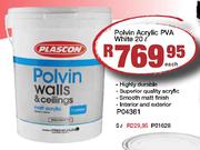 Plascon Polvin Acrylic PVA White (P04361)-20Ltr Each