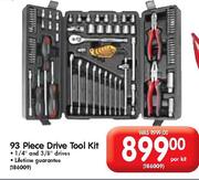 93 Piece Drive Tool Kit-Per Kit