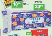 Velvet Single Ply Toilet Rolls-10's