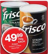 Frisco Instant Coffee Assorted-750g Each