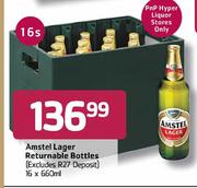 Amstel Lager Returnable Bottles-16x660ml