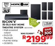 Sony 3D Blu-Ray Home Theatre System (BDV-E190)