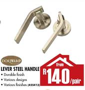 Dortello Lever Steel Handle-Per Pair