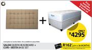 Salem Queen Headboard+Cori Sieta Base Set