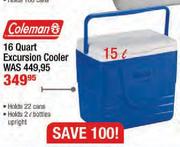 Coleman 16 Quart Excursion Cooler - 15 Ltr