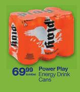 Power Play Energy Drink Cans-6x440ml