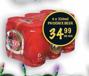 Phoenix Beer-6x330ml Per Pack