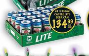 Castle Lite Beer Can-24x330ml Per Case