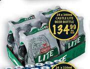 Castle Lite Beer Bottle-24x340ml Per Case