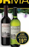 Bonne Esperance Red Or White-750ml Each