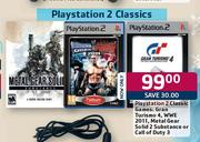 Playstation 2 Classic Games:Gran Turismo 4/Metal Gear Solid 2 Substance-Each