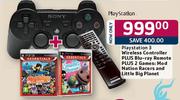 Playstation 3 Wireless Controller Plus Blu-Ray Remote