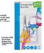 Primaries Blunt Nose Scissor Plus 36g Glue Set-Each