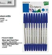 Primaries Stick Ball Point Pen-Each