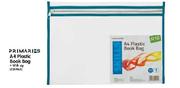  Primaries A4 Plastic Book Bag-Each