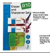 Primaries Eraser And 2 Hole Sharpener Set-Each